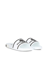 Rubber beachwear sliders with Dolce&amp;Gabbana milano and crown -  | Dolce &amp; Gabbana