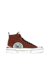 Hand-painted two-tone canvas Portofino Light mid-top sneakers -  | Dolce & Gabbana