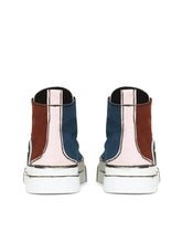 Hand-painted two-tone canvas Portofino Light mid-top sneakers -  | Dolce & Gabbana
