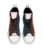 Hand-painted two-tone canvas Portofino Light mid-top sneakers -  | Dolce & Gabbana