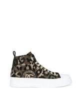 Canvas jacquard Portofino Light mid-top sneakers -  | Dolce & Gabbana