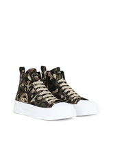 Canvas jacquard Portofino Light mid-top sneakers -  | Dolce & Gabbana