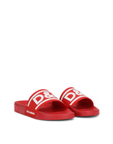 Rubber beachwear slides with DG logo -  | Dolce & Gabbana