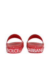 Rubber beachwear slides with DG logo -  | Dolce & Gabbana