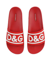 Rubber beachwear slides with DG logo -  | Dolce & Gabbana