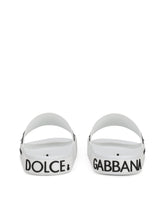 Rubber beachwear slides with DG logo -  | Dolce & Gabbana