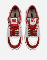 New Roma sneaker in calf leather with hotfix rhinestones -  | Dolce &amp; Gabbana