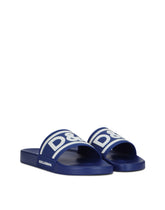 Rubber beachwear sliders with DG logo -  | Dolce &amp; Gabbana