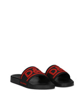 Rubber beachwear sliders with DG logo -  | Dolce & Gabbana