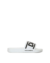 Rubber beachwear sliders with DG logo -  | Dolce &amp; Gabbana