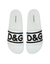 Rubber beachwear sliders with DG logo -  | Dolce &amp; Gabbana