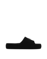 Flocked rubber beachwear sliders -  | Dolce &amp; Gabbana