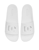 Rubber beachwear sliders with DG logo -  | Dolce & Gabbana