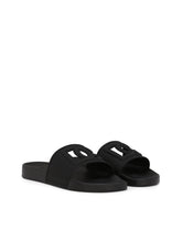 Rubber beachwear sliders with DG logo -  | Dolce &amp; Gabbana