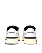 Graffiti-print calfskin New Roma sneakers -  | Dolce & Gabbana