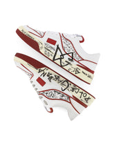 Graffiti-print calfskin New Roma sneakers -  | Dolce & Gabbana