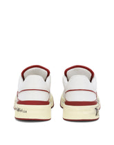 Graffiti-print calfskin New Roma sneakers -  | Dolce & Gabbana