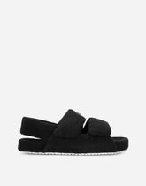 Terrycloth sandals with logo tag -  | Dolce &amp; Gabbana