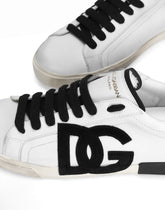 Calfskin Portofino Vintage sneakers -  | Dolce & Gabbana