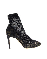 Ankle boot in stretch lace and gros grain -  | Dolce &amp; Gabbana