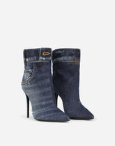 Patchwork denim ankle boots -  | Dolce &amp; Gabbana