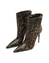 Printed polished calfskin booties -  | Dolce &amp; Gabbana