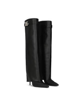 Nappa leather boots with DG logo -  | Dolce &amp; Gabbana