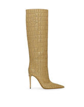 Crocodile-print foiled calfskin boots -  | Dolce &amp; Gabbana