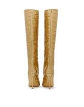 Crocodile-print foiled calfskin boots -  | Dolce &amp; Gabbana