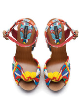 Carretto-print canvas clogs with bejeweled appliqués -  | Dolce & Gabbana