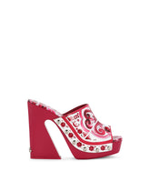 Printed polished calfskin clogs -  | Dolce & Gabbana