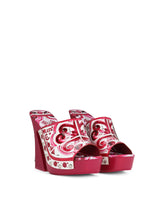 Printed polished calfskin clogs -  | Dolce & Gabbana