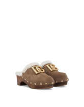 Suede and faux fur clogs -  | Dolce & Gabbana