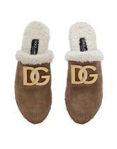 Suede and faux fur clogs -  | Dolce & Gabbana
