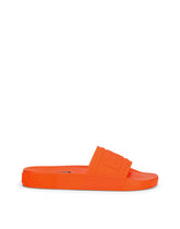 Fluorescent rubber beachwear sliders with D&amp;G logo -  | Dolce &amp; Gabbana