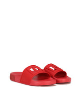 Rubber beachwear sliders with DG Millennials logo -  | Dolce & Gabbana