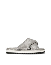 Padded nylon sliders with fusible rhinestones -  | Dolce & Gabbana