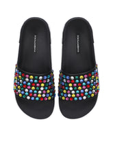 Rubber beachwear sliders with embroidery -  | Dolce & Gabbana