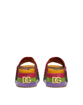 Polished calfskin flatform sliders -  | Dolce & Gabbana