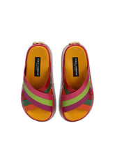 Polished calfskin flatform sliders -  | Dolce & Gabbana