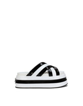 Polished calfskin flatform sliders -  | Dolce & Gabbana