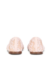 Lace ballet flats with rhinestone DG logo -  | Dolce & Gabbana
