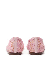 Lace ballet flats with rhinestone DG logo -  | Dolce &amp; Gabbana