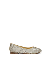 Sequined ballet flats with metal DG logo -  | Dolce & Gabbana
