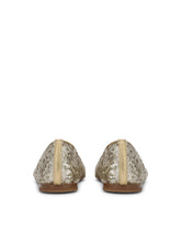 Sequined ballet flats with metal DG logo -  | Dolce & Gabbana