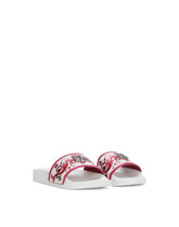 Printed calfskin beach slides -  | Dolce & Gabbana