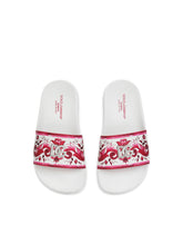 Printed calfskin beach slides -  | Dolce & Gabbana