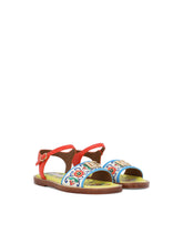 Canvas sandals with Capri print -  | Dolce & Gabbana