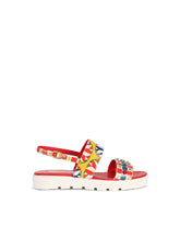 Carretto-print patent leather sandals -  | Dolce & Gabbana