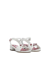 Nappa leather sandals with embroidery -  | Dolce & Gabbana
